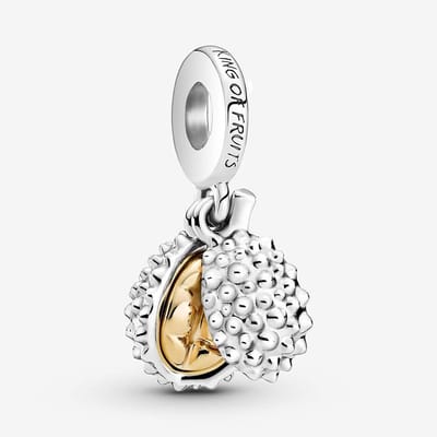 Fler® | Bedel | Past op populaire bedel armbanden (standaard-3mm) | armbandbedel | Durian, de fruitkoning Bedel | Hangbedel Charm | 925 sterling zilver | Meerkleurig | Armband Kraal | Verjaardagsgeschenk, kado, cadeau
