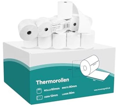 Thermorollen 80 mm x 60 mm voor Kassasystemen en Bonprinters - BPA-vrij en Recyclebaar