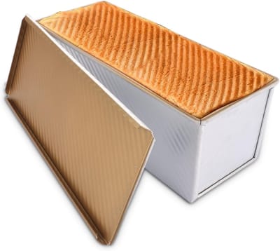 Grote broodbakvorm van 1200 g, ideaal voor ambachtelijk brood, 37 x 12,5 x 12 cm, anti-aanbaklaag