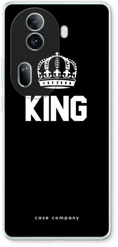 Case Company® - Hoesje geschikt voor Oppo Reno 11 Pro hoesje - King zwart - Soft Cover Telefoonhoesje - Bescherming aan alle Kanten en Schermrand