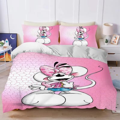 Cartoon Schattig D-Diddl Dekbedovertrek Set Zacht Wasbaar Bed 3 Delig Zomer Comfortabel Studentenkamer Huis Baby Beddengoed Besteller US Queen(228x228cm)