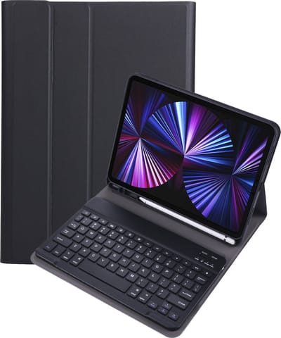 Hoes - Geschikt voor Apple iPad Pro (2018) - 11 inch - Toetsenbord Case - Keyboard Book Cover - Hoesje - Zwart