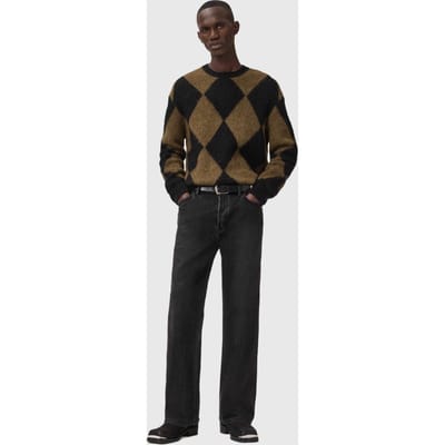 AllSaints Bower Crew Black/brown Taglia: XS | Maglioni a maglia Outlet | Uomo | Nero