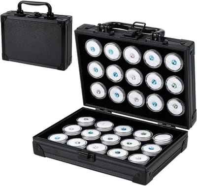 Edelsteen Display Box - Kristal Collectie - Sieraden Opslag - Inclusief Schuim - 30 Stuks - Wit