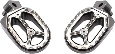 Motor Voetsteunen - Voetsteunen Motor Pedalen - Motorrijden Verbeteren - Antislip Textuur - Universele Pasvorm - Zilver