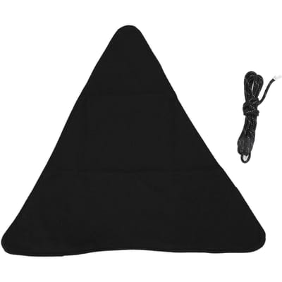 Tissu de tabouret trépied portable pliable triangle tissu de tabouret fait main toile anti-rayures camping noir