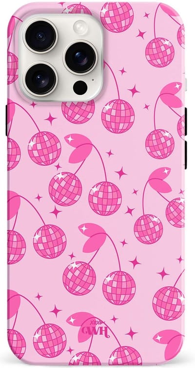 xoxo Wildhearts siliconen hoesje geschikt voor iPhone 13 Pro Max hoesje - Disco Girl - Kwalitatieve backcover - TPU materiaal - Hoesjes met discoprint - Roze