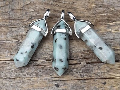 Edelsteen Jaspis Kiwi - pendel - healing punt hanger