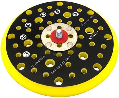 Dailygoods- Schuurschijf 150 mm - 54 Gaten - Compatibel met Mirka CEROS/DEROS - Slijtvast - Harde Kunststof Basis - Effectieve Vuilafzuiging - Schuurplaat