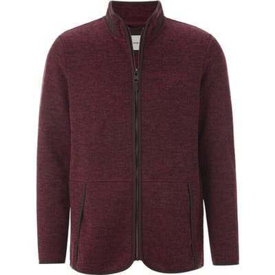 Babista herren Fleecejack - 44/46 - donkerrood - Plus Size