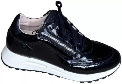 AQA Zwart lak sneaker (Maat - 36, Kleur - Zwart)
