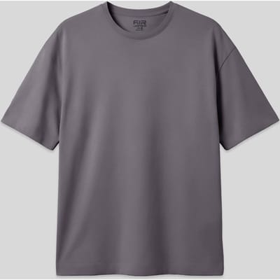 Overmaatse Katoenmix Crew Neck T-Shirt