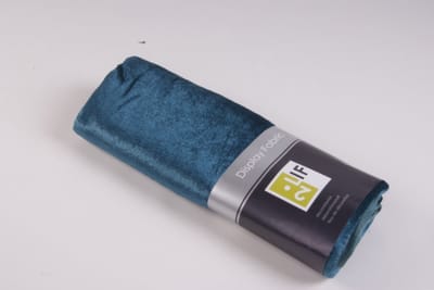 Decoratie stof velvet petrol 140 cm x 3 m