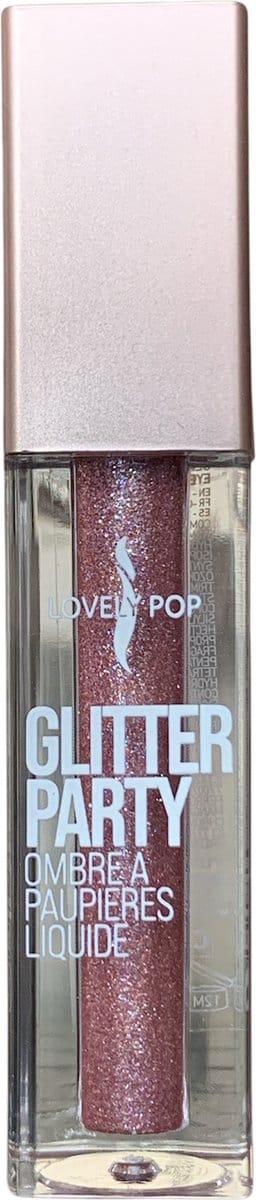 Lovely Pop Cosmetics - Glitter Party - Vloeibare Oogschaduw - Metallic - Glanzend - Glitter - Oud Roze - 02 Sweet Cola