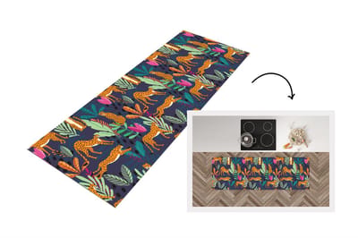 Keukenloper - Loper keuken - Patroon - Cheetah - Jungle - 150x50 cm - Keukenloper vinyl
