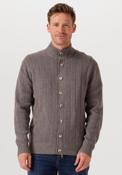 Gentiluomo Cardigan 8 Buttons Truien & Vesten Heren - Taupe - Maat S