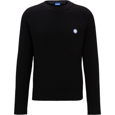 Hugo Unisex Volwassen Regelmatige Raglan Trui (Zwart)