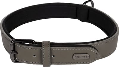 Flamingo Binti Met Neopreen - Halsband Honden - Halsband Binti Grijs L 42-52cm 25mm - 1st - 123387 - 1st