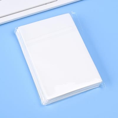 50 pièces/paquet 61x91mm Ins Pochettes pour cartes d'idols Kpop Top Loaders Protecteurs de cartes-Rose Retour à l'école 61x91mm blanc
