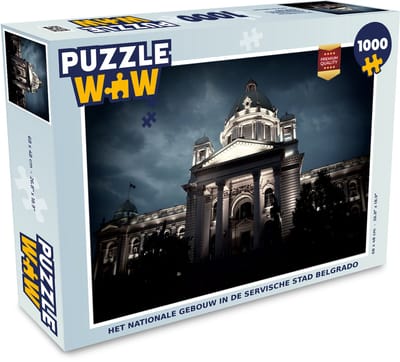 Puzzel Het nationale gebouw in de Servische stad Belgrado - Legpuzzel - Puzzel 1000 stukjes volwassenen