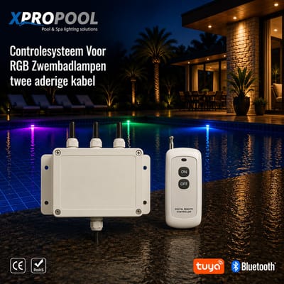 XPRO POOL | Controlesysteem Voor RGB Zwembadlampen twee aderige kabel