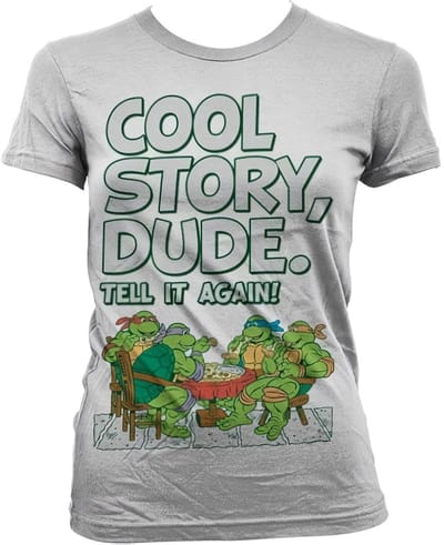 Teenage Mutant Ninja Turtles TMNT Cool Story Dude Girly Tee dames-T-shirt White