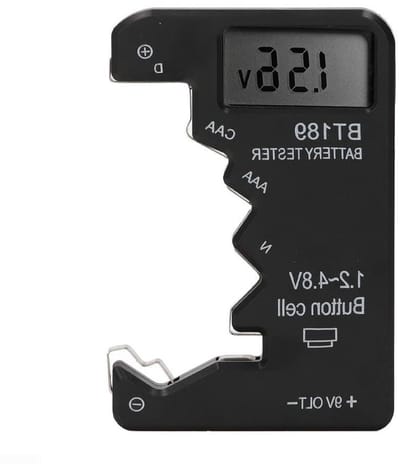 Batterij Tester - Digitale Spanning Meter - Batterijen Controleren - LCD Display - Compact Formaat - Zwart
