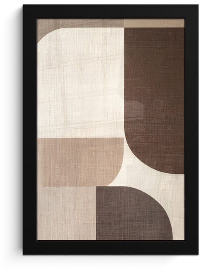 Poster in lijst - Fotolijst 20x30 cm - Posters - Geometrisch - Geweven structuur - Modern - Posterlijst zwart - Decoratie - Wanddecoratie woonkamer - Muurdecoratie slaapkamer