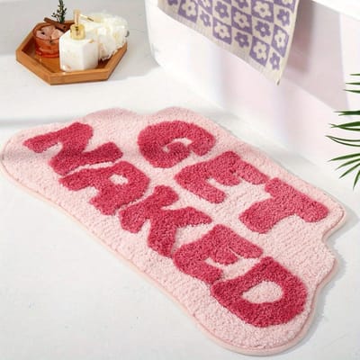 Engelse Letter Imitatie Kasjmier Hoge Dichtheid Vloermat Vuilafstotende Vloermat Badkamer Waterabsorberende en Antislip Vloermat 50*80cm