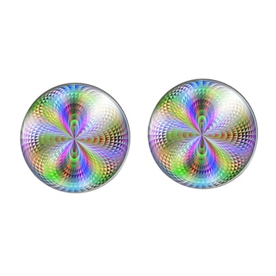 Clip oorbellen- Spiro- 2 cm- Multi- geen gaatje- Charme Bijoux