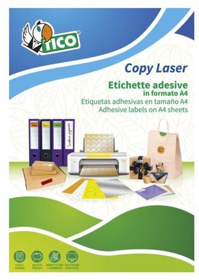 Tico LP4FG-210297 etiket Rechthoek Permanent Geel 70 stuk(s)
