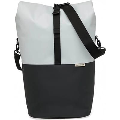 New Looxs Nyborg Single - Fietstas Enkel - Afneembare Schoudertas - 13 inch Laptopvak - Waterdicht Polyester - 17 liter - Zwart & Grijs