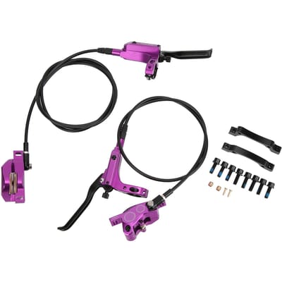 ZTTO MTB Fiets 4 Zuiger Voor Achter Hydraulische Schijfrem Mountainbike CNC Bilaterale Olie Rem Paars paars