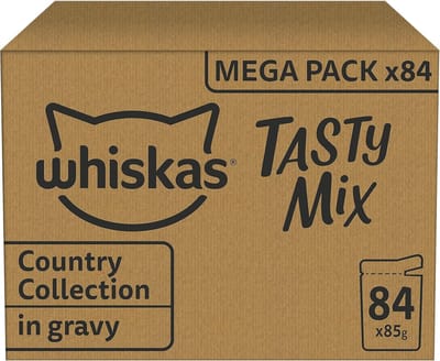 Natvoer voor Volwassen Katten - Tasty Mix - Selectie in Saus - Maaltijdzakjes 84 x 85g