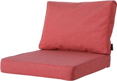 Madison - Loungekussen - Tuinkussen - Zitkussen - Rugkussen - Waterbestendig - 2-delig - 73 x 73cm - Manchester Rood
