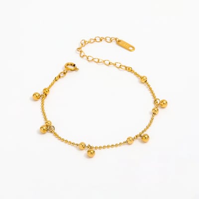 OZ Jewels – Kralen Bedelarmband – Verguld – Elegant – Vrouwen – Verstelbare
