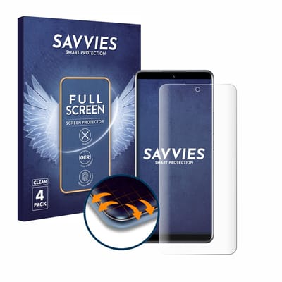 Savvies - Screenprotector voor Xiaomi 12 Pro - Folie Beschermfolie transparant volledig dekking 4 Stuks