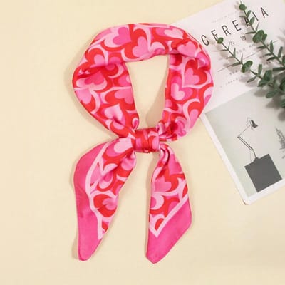 Vierkante Zijden Sjaal Voor Dames, Luxe Sjaal, Satijnen Hoofddoek, Modieuze Enveloppen, Haarbanden, Lintjes, Bandana's. red