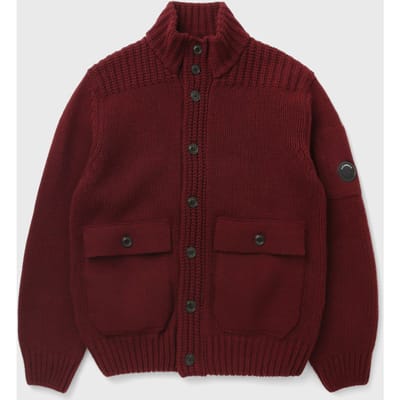 LAMBSWOOL GRS BUTTON LENS SWEATER
