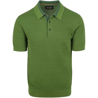 T-shirt Scotch &amp; Soda Knitted Polo Structure Groen