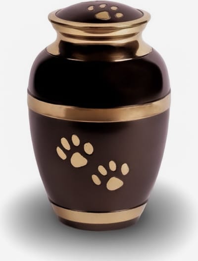 Urn | Dieren urn | Bruine dieren urn | grote urn | 1.5 liter | Crematie urn | Honden urn | urn voor dieren |