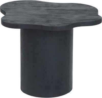 Salontafel Fiore Massief Mangohout Zwart 65x59x45 cm - Bijzettafel Organisch Design - Unieke Houten Tafel - Stijlvol en Tijdloos Interieur