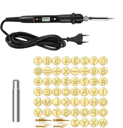 Houtverbranding Kit - Graveergereedschap - Decoratief Hout Bewerken - Inclusief Letters Cijfers - 80 Watt - Metaal