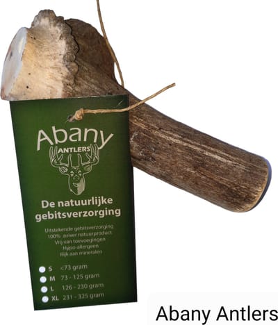 Abany antlers hertengewei stangen XL + samples zalmsnack - kauwspeelgoed - altijd verse voorraad - veilig kluiven - kauwmateriaal - hertengewei - honden kluif - honden bot - hondenlijn - Maat XL > 200<325