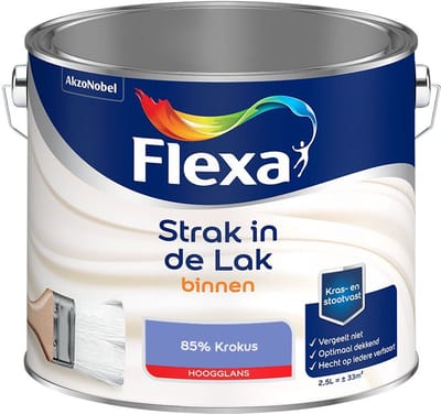 Flexa - Strak In De Lak Binnenlak Hoogglans - 85% Krokus - Mengverf - 2,5 L