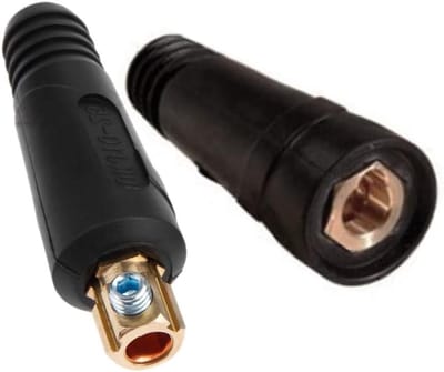 2Pcs Zwarte Laskabel Quick Fitting Voor TIG Lassen Apparatuur DKJ50-70 Mannelijke en Vrouwelijke