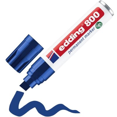 edding 800, m. wigvormige punt, 4-12 mm, blauw, 1 stuk