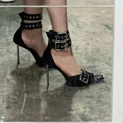 Nieuwe Zomer Pumps Dames Puntige Neus Sexy Gesp Hoge Hakken Dames Party Bruiloft Schoenen Dames Mode Sandalias De Las Mujeres 40 black