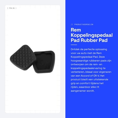 Dailygoods- Koppelingspedaal Pad 2 Stuks - Rubber - Vervanging OE-nummer 46545-SA5-000 - Geschikt voor Accord/CR-V - Afmetingen 60x62x10 mm - Lichtgewicht 46g - Pedaalrubber