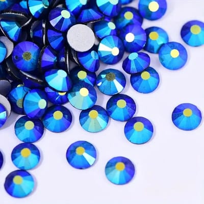 BamBella® Plak strass Steentjes - 1440 stuks - SS10 - Blauw strass stenen glitters nail art kleding versieren